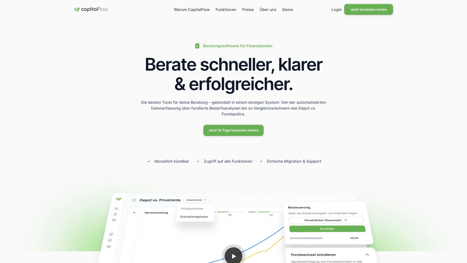 CapitalFlow website screenshot
