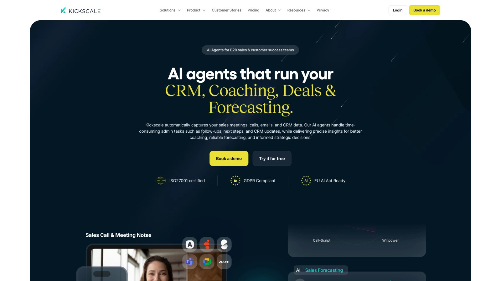 Kickscale website screenshot